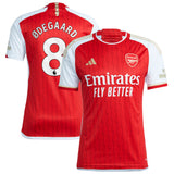 Arsenal adidas Home Shirt 2023-24 with í˜degaard 8 printing - Kit Captain