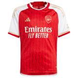 Arsenal adidas Home Shirt 2023-24 - Kids with Saka 7 printing - Kit Captain