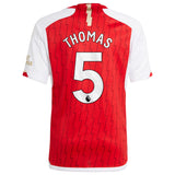 Arsenal adidas Home Shirt 2023-24 - Kids with Thomas 5 printing - Kit Captain