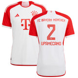 Camiseta adidas FC Bayern Primera Equipación Auténtica 2023-24 con dorsal Upamecano 2