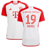 Camiseta adidas FC Bayern Primera Equipación Auténtica 2023-24 dorsal Davies 19