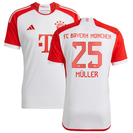 FC Bayern adidas Home Shirt 2023-24 with Müller 25 printing - Kit Captain