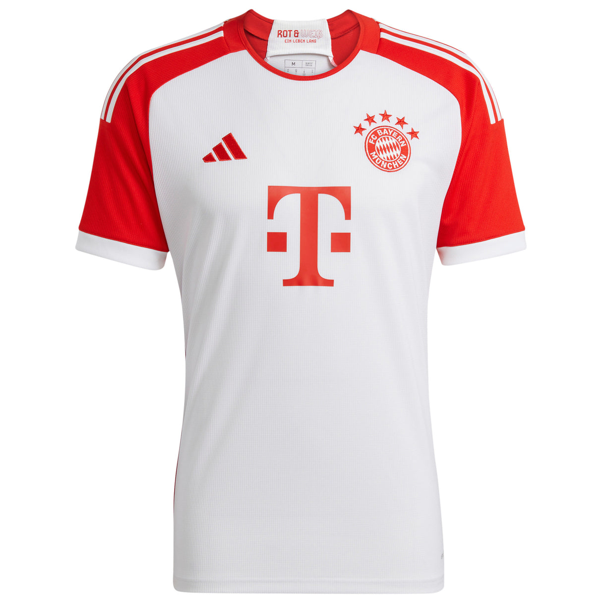 FC Bayern adidas Home Shirt 2023-24 with Musiala 42 printing - Kit Captain