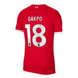 Liverpool Nike Home Dri Fit Adv Match Shirt - 2023-24 with Gakpo 18 printing - Kit Captain