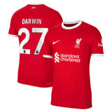 Liverpool Nike Home Dri Fit Adv Match Shirt - 2023-24 with Darwin 27 printing - Kit Captain