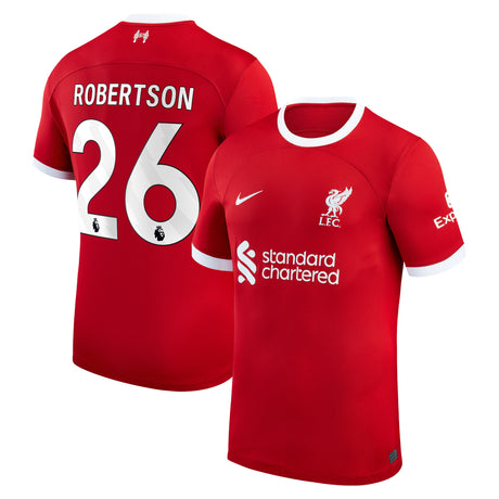 Liverpool Nike Home Stadium Shirt - 2023-24 with Robertson 26 printing - Kit Captain