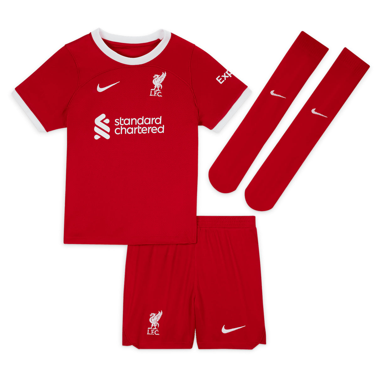 Liverpool Nike Home Stadium Kit - 2023-24 - Little Kids with Thiago 6 printing - Kit Captain