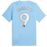 Manchester City Puma Home Authentic Shirt 2023-24 with Haaland 9 printing - Kit Captain