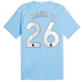 Manchester City Puma Home Authentic Shirt 2023-24 with Mahrez 26 printing - Kit Captain