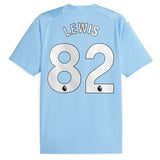 Manchester City Puma Home Shirt 2023-24 with Lewis 82 printing - Kit Captain