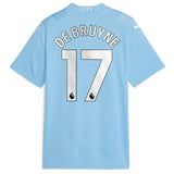 Manchester City Puma Home Shirt 2023-24 - Kids with De Bruyne 17 printing - Kit Captain