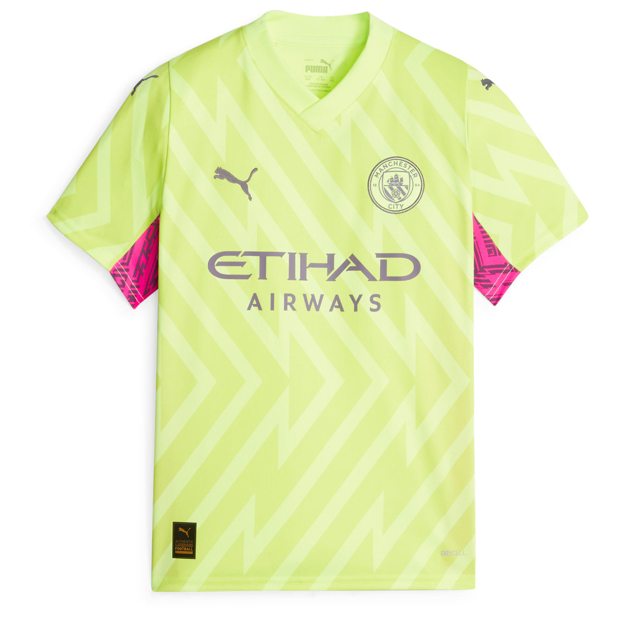 Manchester City Puma Goalkeeper Shirt 2023-24 - Kids with Champions of Europe 23 printing - Kit Captain