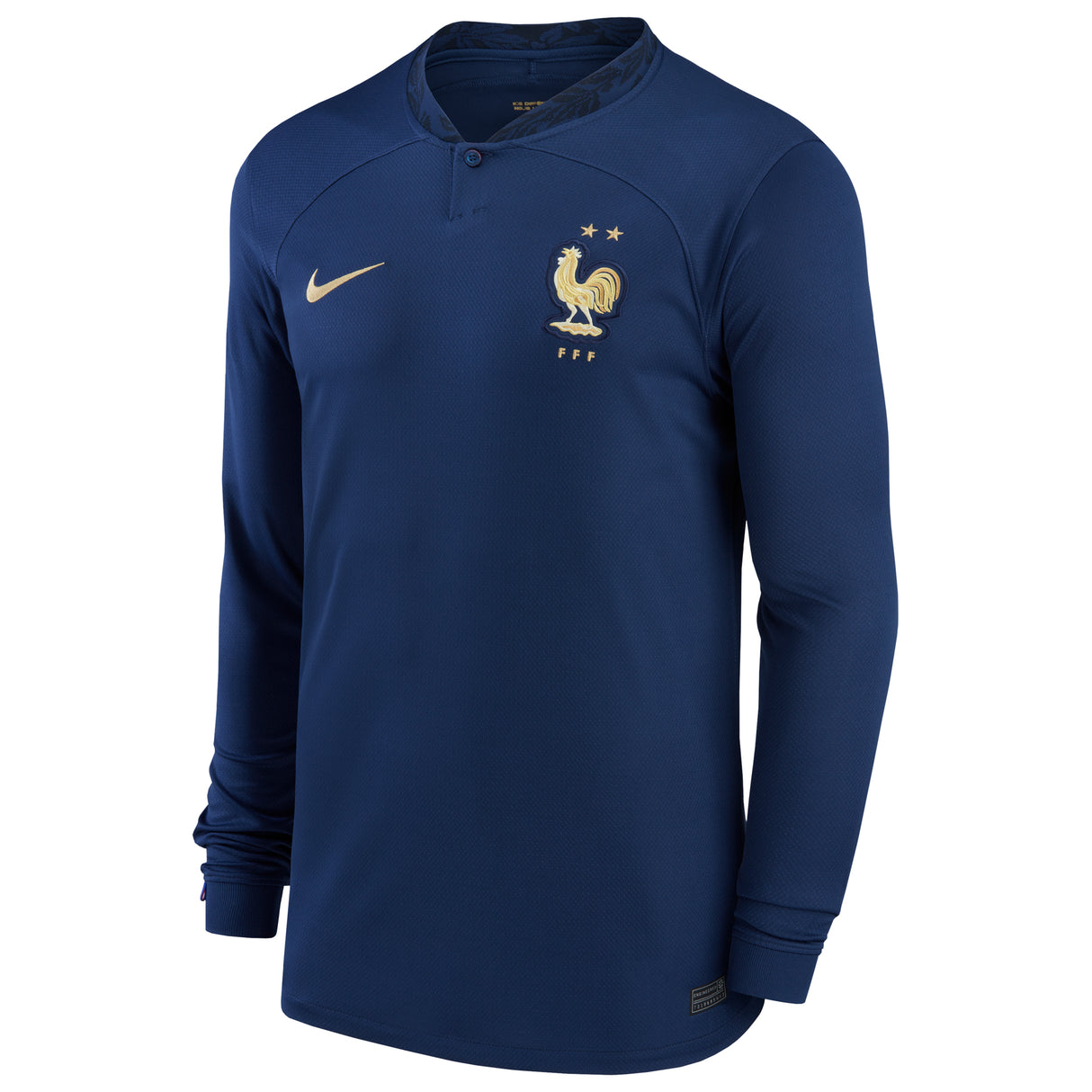 France Home Stadium Shirt Long Sleeve 2022 - Kids - Kit Captain