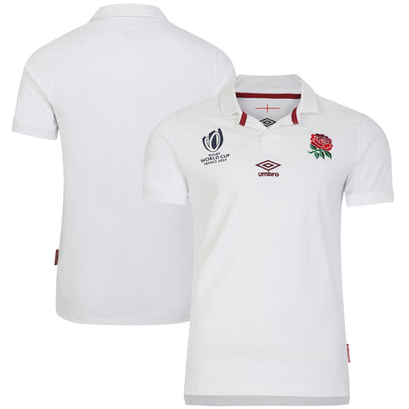 England Rugby World Cup 2023 Home Classic Short Sleeve Jersey - White - Junior - Kit Captain