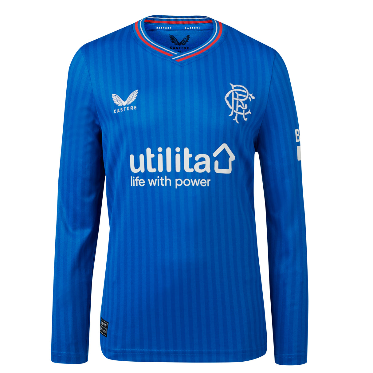 Glasgow Rangers Home Shirt 2023-24 - Long Sleeve - Kids - Kit Captain