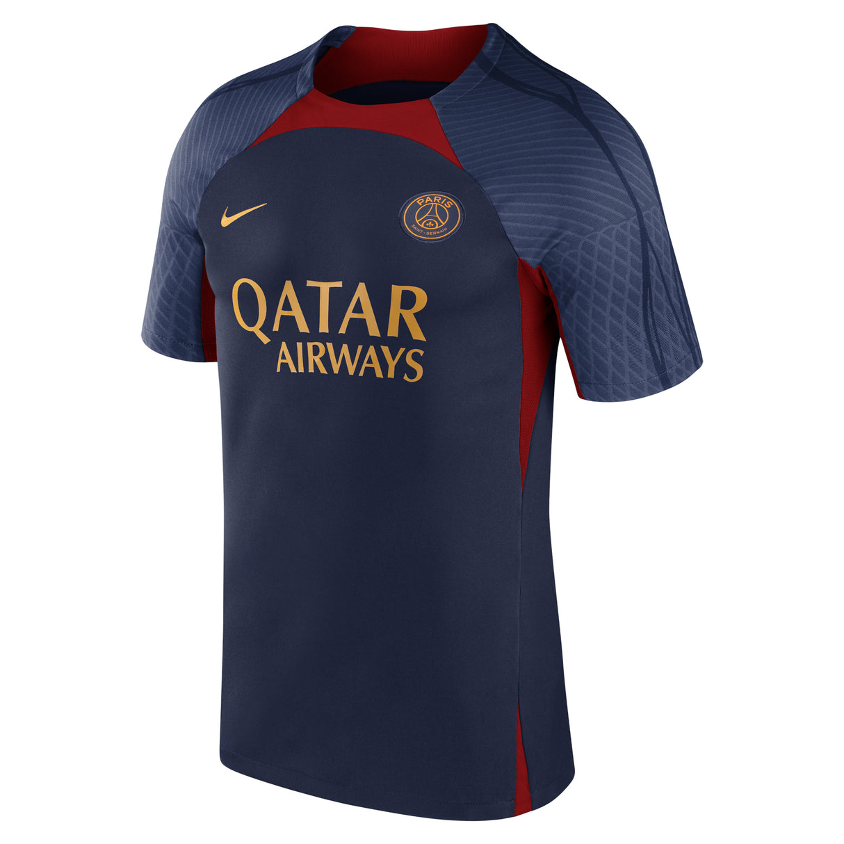 Paris Saint-Germain Nike Strike Short Sleeve Top - Dark Blue - Kit Captain