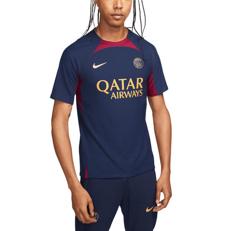 Paris Saint-Germain Nike Strike Elite Short Sleeve Top - Dark Blue - Kit Captain