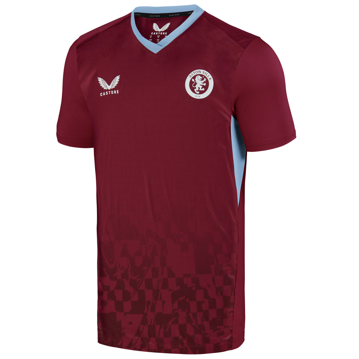 Aston Villa Castore Home Match Day Top - Claret - Kids - Kit Captain