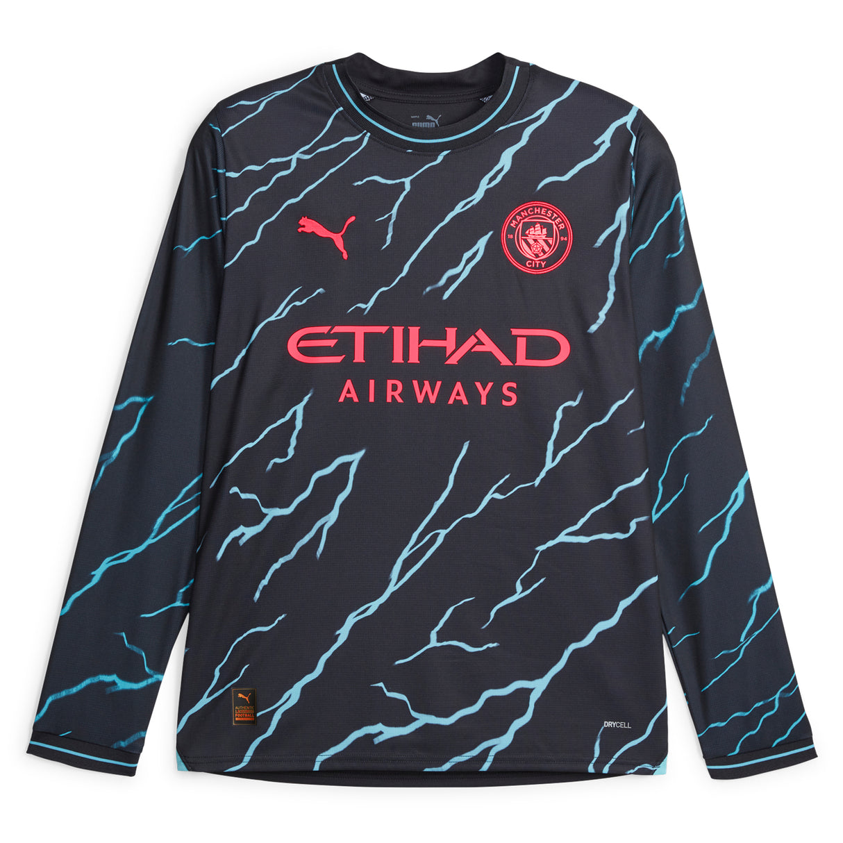 Manchester City Puma Third Shirt 2023-24 - Long Sleeve - Kids - Kit Captain