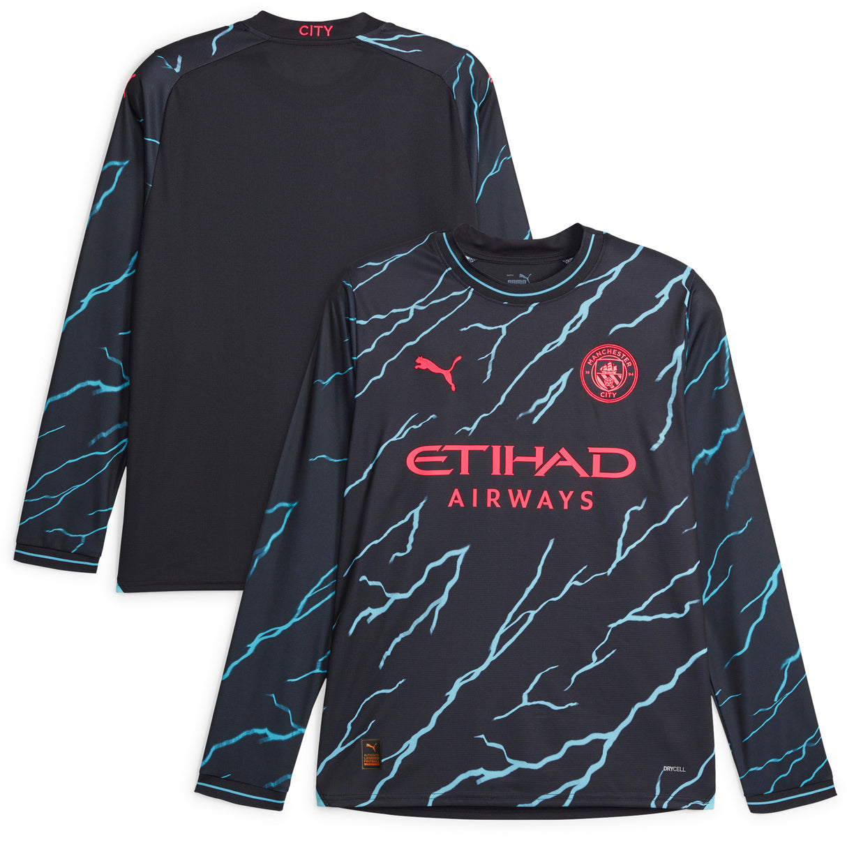 Manchester City Puma Third Shirt 2023-24 - Long Sleeve - Kit Captain