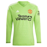 Manchester United adidas Home Goalkeeper Shirt 2023-24 - Kids - Long Sleeve - Kit Captain