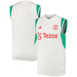 Manchester United adidas Training Sleeveless Jersey - White - Kit Captain