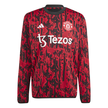 Camiseta cálida adidas Pre Match del Manchester United - Rojo