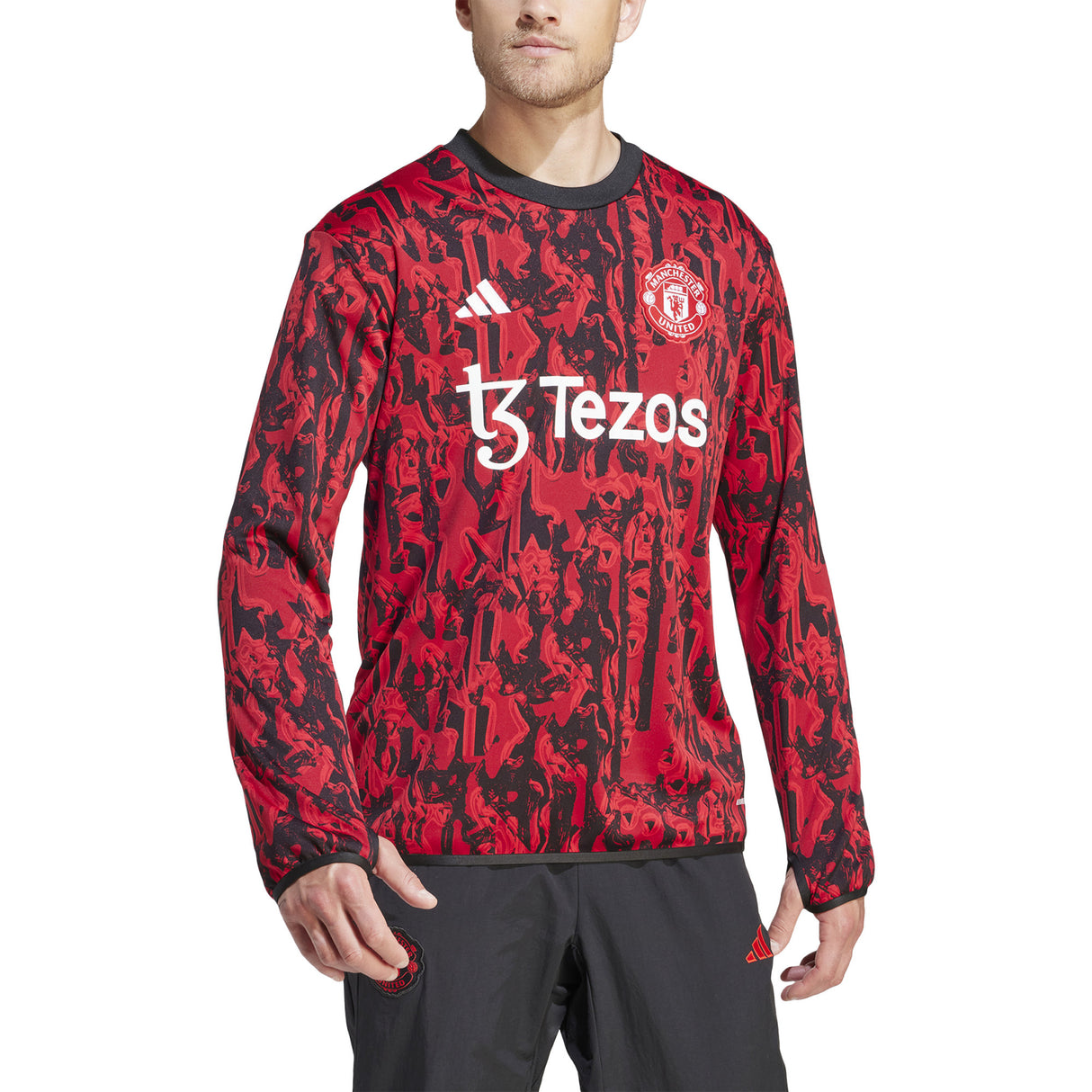 Camiseta cálida adidas Pre Match del Manchester United - Rojo