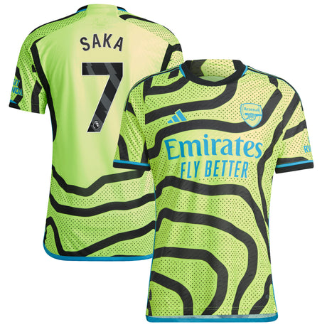 Arsenal adidas Away Authentic Shirt 2023-24 with Saka 7 printing - Kit Captain