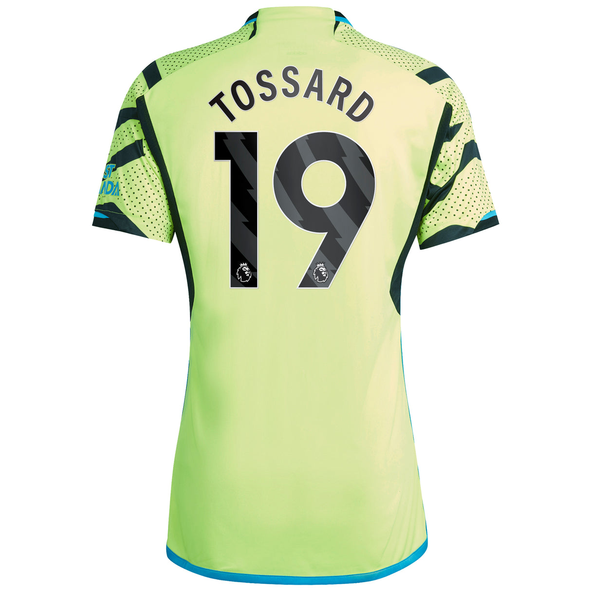 Arsenal adidas Away Shirt 2023-24 with Trossard 19 printing - Kit Captain