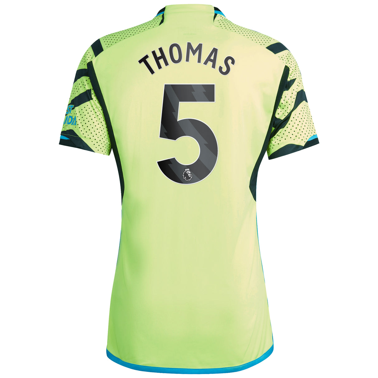 Camiseta adidas segunda equipación 2023-24 del Arsenal con dorsal Thomas 5