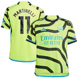 Arsenal adidas Away Shirt 2023-24 - Kids with Martinelli 11 printing - Kit Captain