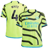 Arsenal adidas Away Shirt 2023-24 - Kids with White 4 printing - Kit Captain