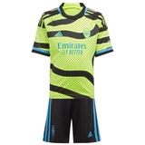 Arsenal adidas Away Minikit 2023-24 with Gabriel 6 printing - Kit Captain