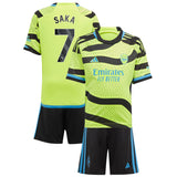 Arsenal adidas Away Minikit 2023-24 with Saka 7 printing - Kit Captain