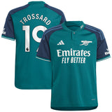 Arsenal adidas Third Shirt 2023-24 - Kids with Trossard 19 printing - Kit Captain