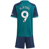 Arsenal adidas Third Minikit 2023-24 with G.Jesus 9 printing - Kit Captain