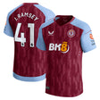 Aston Villa Castore Home Pro Shirt 2023-24 with J. Ramsey 41 printing - Kit Captain