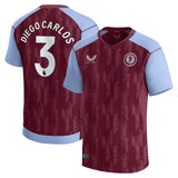 Aston Villa Castore Home Shirt 2023-24 - Kids with Diego Carlos 3 printing - Kit Captain