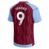 Aston Villa Castore Home Shirt 2023-24 - Kids with Traoré 9 printing - Kit Captain