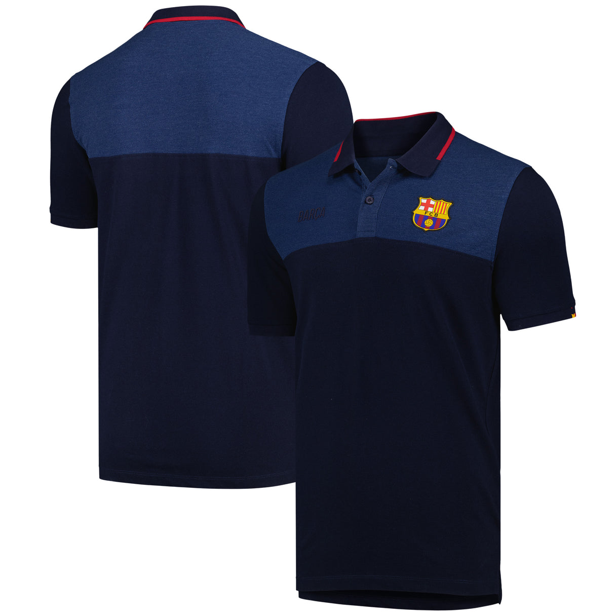 Barcelona Colour Block Polo - Navy - Mens - Kit Captain