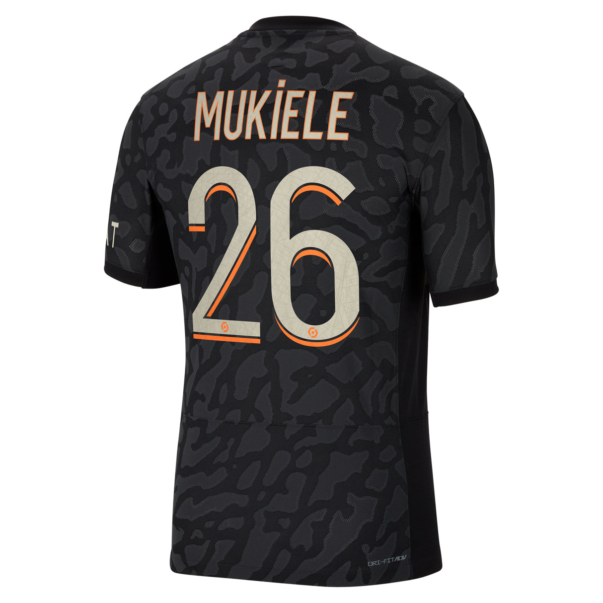 PSG x Jordan Third Dri-FIT ADV Match Shirt 2023-24 with Mukiele 26 printing - Kit Captain