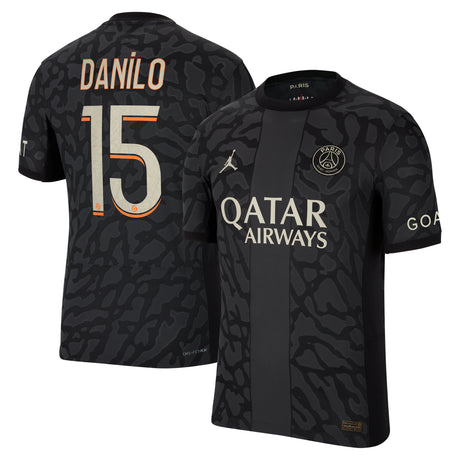 PSG x Jordan Third Dri-FIT ADV Match Shirt 2023-24 with Danilo 15 printing - Kit Captain