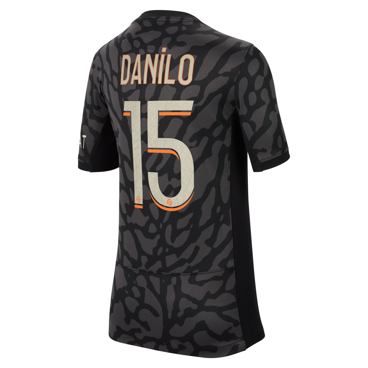 PSG x Jordan Third Stadium Shirt 2023-24 - Kids with Danilo 15 printing - Kit Captain