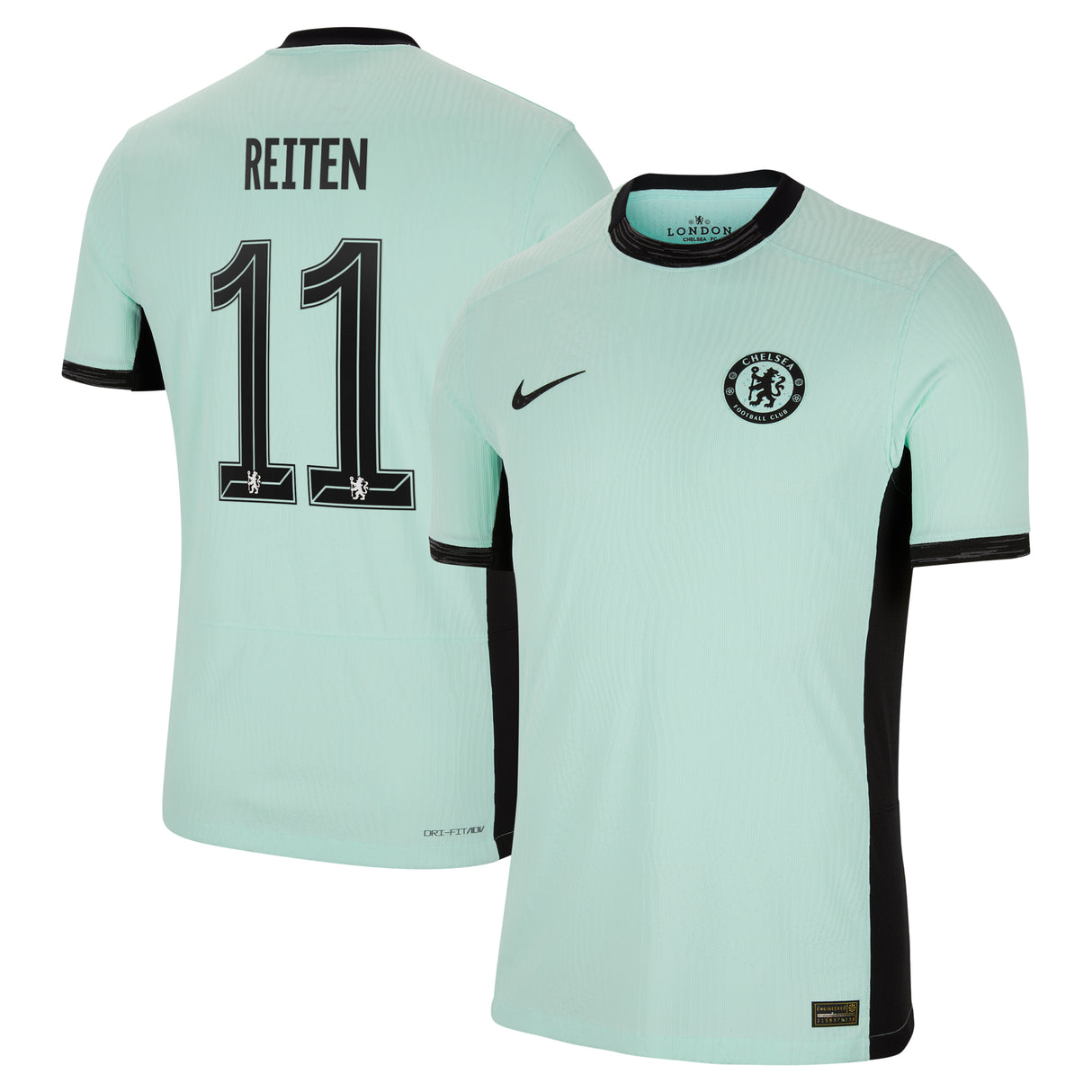 Chelsea Third Vapor Match Shirt 2023-24 with Reiten 11 printing - Kit Captain