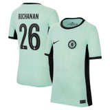 Chelsea Third Stadium Shirt 2023-24 - Kids with Buchanan 26 printing - Kit Captain