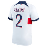 Paris Saint-Germain Nike Away Stadium Shirt 2023-24 with Hakimi 2 printing - Kit Captain