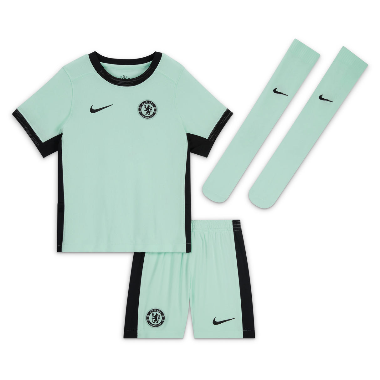 Chelsea Third Stadium Kit 2023-24 - Little Kids with Chalobah 14 printing - Kit Captain