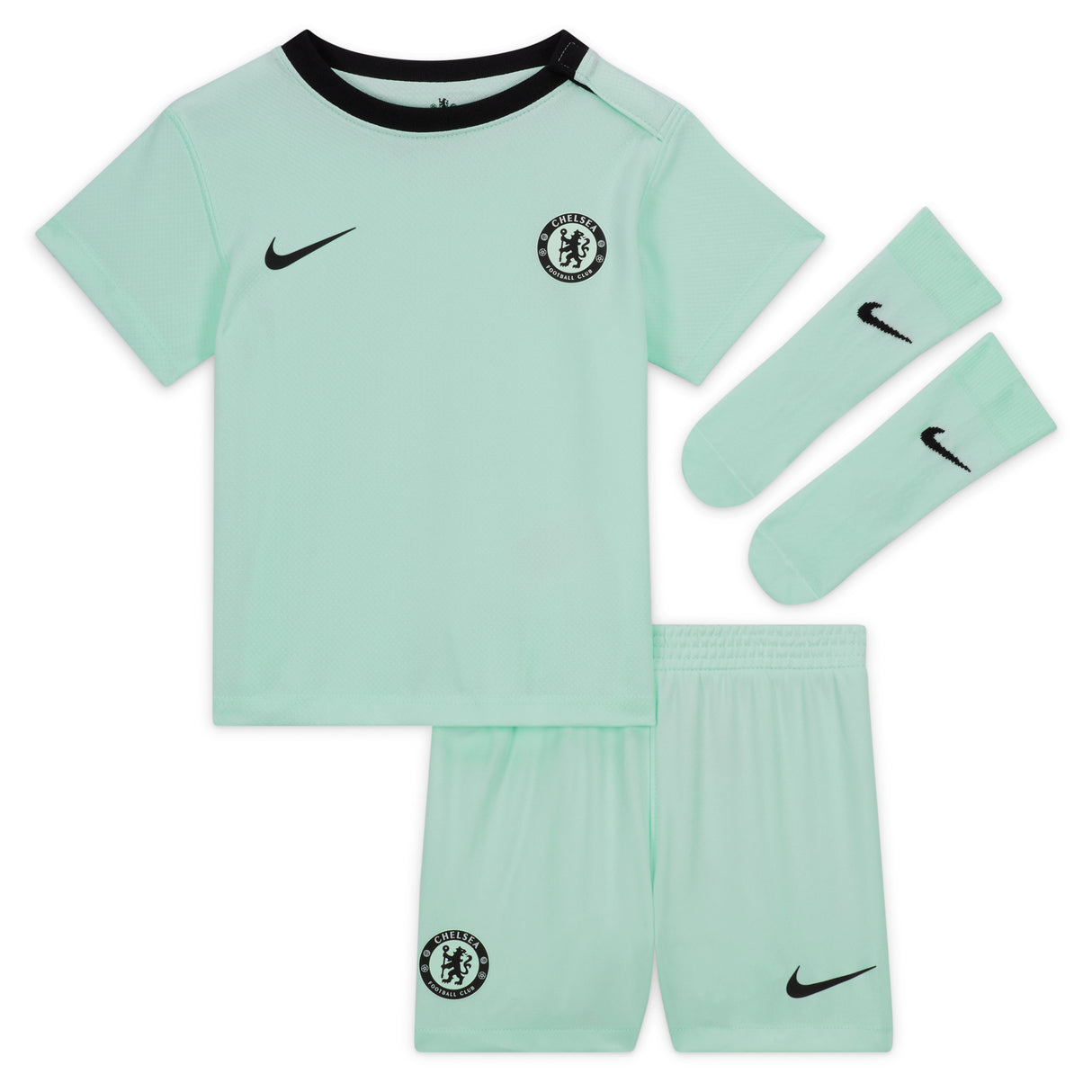 Chelsea Third Stadium Kit 2023-24 - Infants with Badiashile 5 printing - Kit Captain