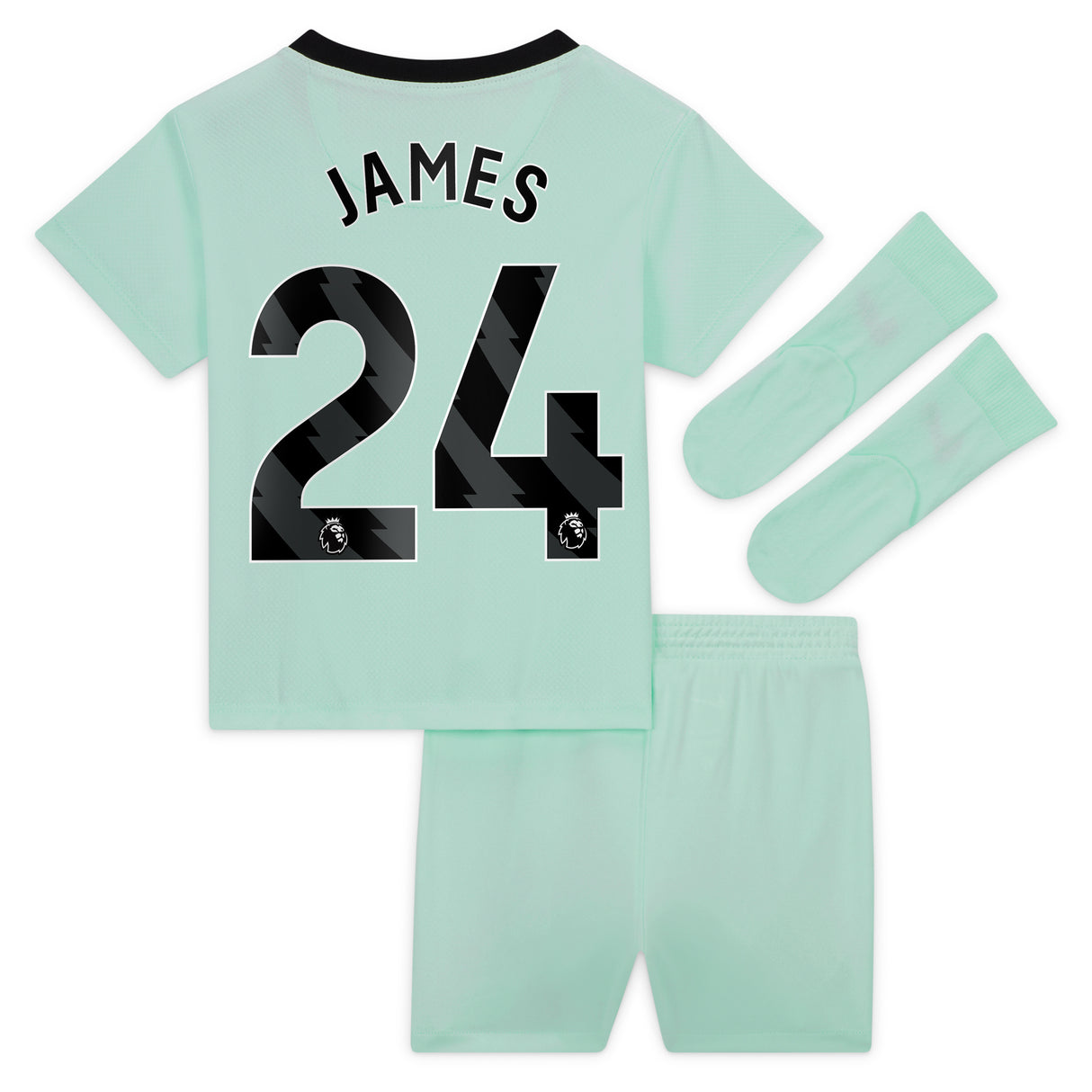 Chelsea Third Stadium Kit 2023-24 - Infants with James 24 printing - Kit Captain